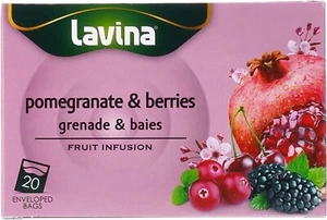 Lavina Pomegranate And Raspberry 20 Tea Bags Free Shipping World Wide - Picture 1 of 3