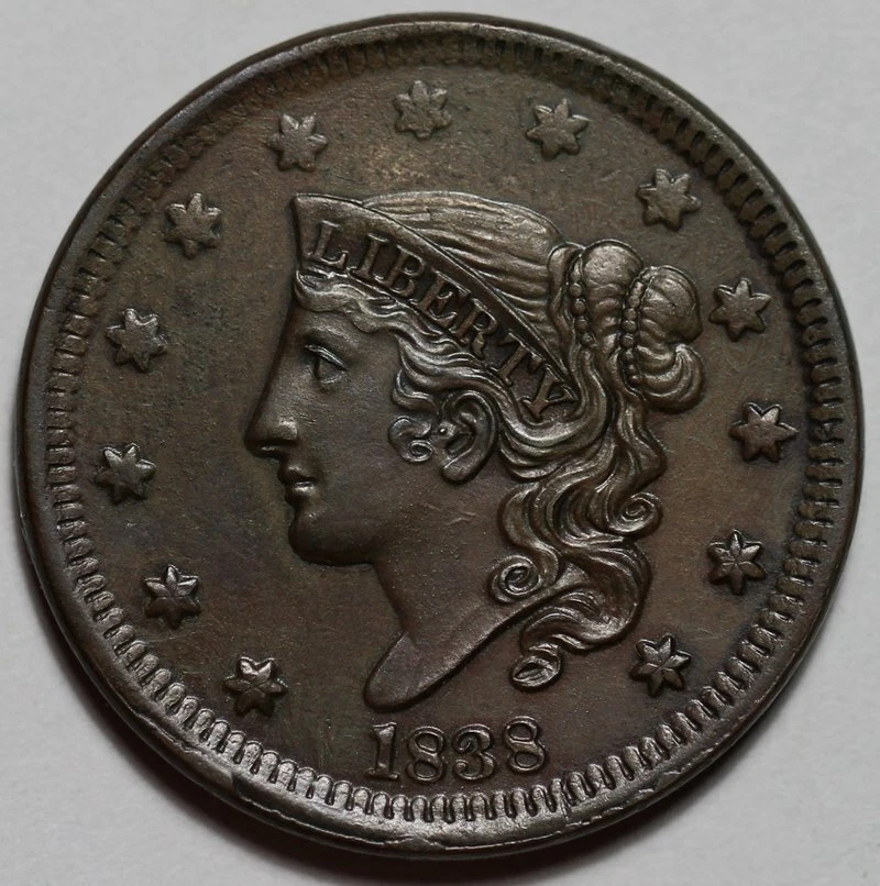 1838 Year Coronet Head US Large Cents (1816-1839) for sale | eBay