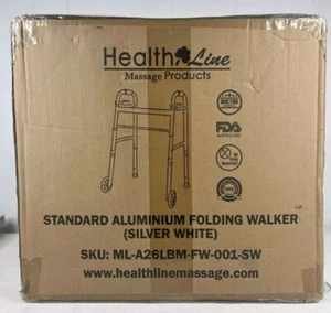 Health Line Aluminum Folding Walker ML-A26LBM-FW-001-SW - Picture 1 of 3