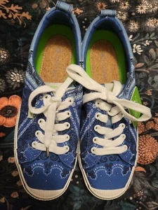 Zapatilla deportiva Cariuma Oca baja azul bandana de lona. Mujer Talla 9 Hombre Talla 7.5 - Imagen 1 de 10