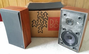 Bang Olufsen Beovox S25 Speakers 2-Way Pair Uni-Phase Teak Wall Mounting B&O - Picture 1 of 3