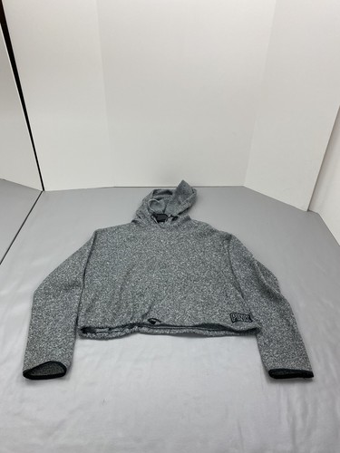 UNDERCOVER Felpa donna Victoria’s Secret ROSA cropped con cappuccio maglione grigio grande