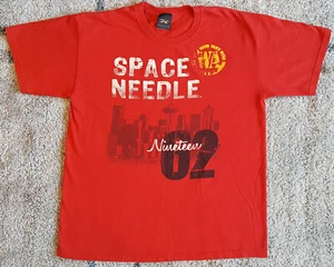 Camiseta Space Needle - Seattle, WA Skyline XL X-Large Roja 1962 Usada en Excelente Condición INV2785 - Imagen 1 de 7