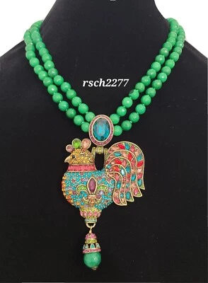 Collar Gota Heidi Daus "Rule the Roost" Cristal Cuentas-NUEVO CON ETIQUETAS-AUTÉNTICO DE HSN Foto 1 de 4