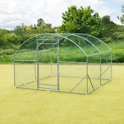 FEEL GOOD UK CHICKEN RUN 2.8M X 3M WALK IN PET CAGE HEN HOUSE RABBIT HEN CAGE PEN METAL DOOR
