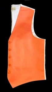 Men's Zelente Tangerine Orange Tuxedo Vest Wedding Prom Formal XL - Bild 1 von 2