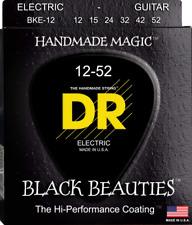 DR Strings Electric Guitar Strings, Black Beauties - Extra-Life Black...  for sale