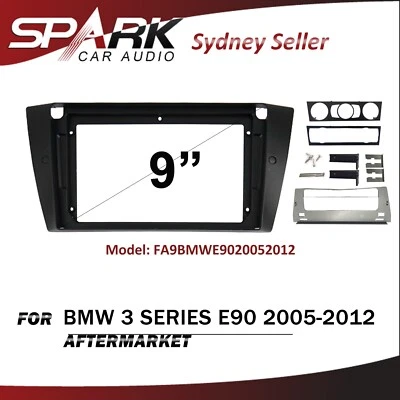 9" FACIA KIT Panel Fascia Dash Plate Panel For BMW 3 SERIES E90 2005-2012 CT - Image 1 of 2
