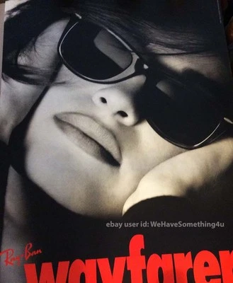 Vintage Ray Ban by Bausch & Lomb USA Wayfarer Girl Limited Edition Poster Print - Image 1 of 2