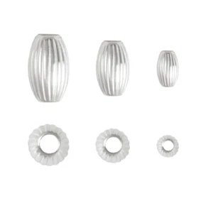 Sterling Silber Oval Perlen Einfügungen Schmuckherstellung * viel Größen - Picture 1 of 4