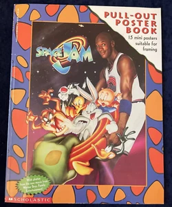 1996 warner bros Space Jam Pull-Out Poster Book w/ 15 mini posters - Foto 1 di 1