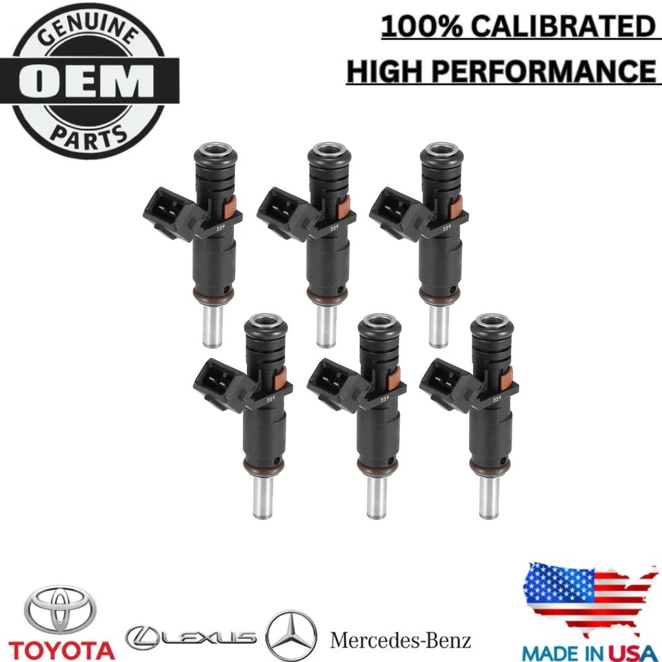 X6 NEW OEM Siemens Fuel Injector For 2006 BMW 330I L6 3.0L #7531634 - Image 1 of 4