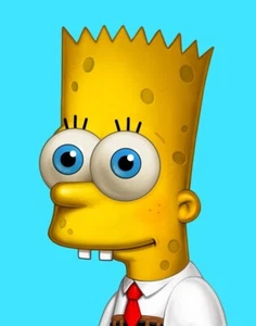 Mike Mitchell Son (Bob) Bart Simpson x SpongeBob SquarePants S/# LE Print Poster - Picture 1 of 1