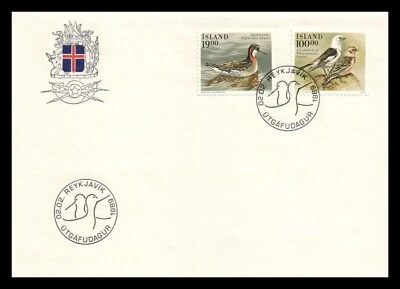 Iceland 1989 FDC, Birds IV. Lot # 7. - Image 1 of 2