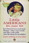 Little Americans Do Your Bit Eat Corn Meal Mush  Wwi Poster