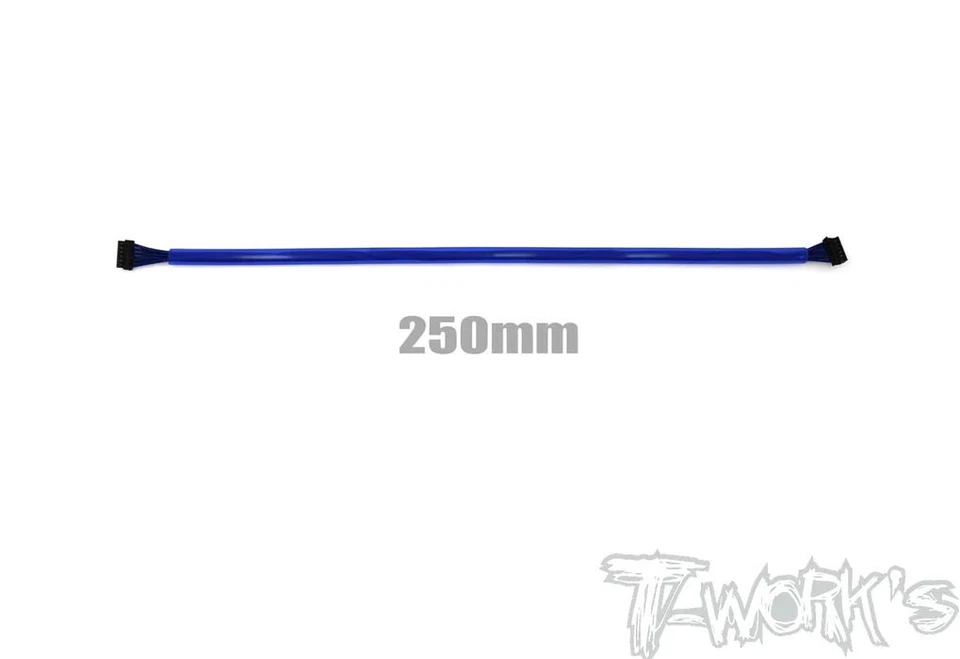 EA-027-250B T-Works Cavo Sensore Piatto 250mm Blu per ESC Motore 1:8 Buggy Elett - Immagine 1 di 1