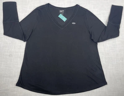 24/7 Maurices Black Lightweight Tunic Pullover Sweater Womens Sz XL NWT - Image 1 of 4