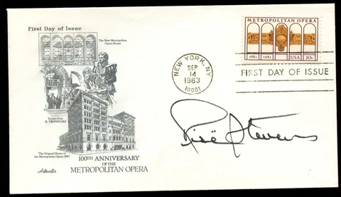 Rise Stevens d2013 signed autograph Postal Cover FDC Mezzo-soprano & Actress BAS Cover