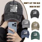 Don&#39;t Let The Old Man in Hat Country Music Hat Old Man Caps Vintage US Flag New
