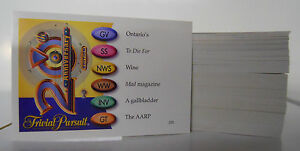 2002 Trivial Pursuit 20th Anniversary Edition Trivia Cards