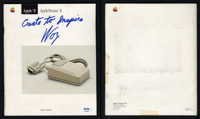 Steve Woz Wozniak SIGNED Apple Mouse II Manual Computer PSA AUTOGRAPHED Bus INSC Foto 1 de 4