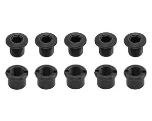 Alta Bike Bicycle DOUBLE Chainring Bolts M8 x 8mm - Set of 5 - Black - Picture 1 of 1