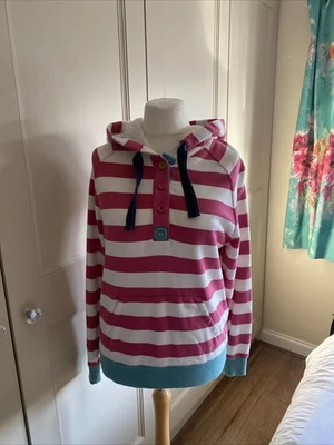 Joules Original Rosa/Blanco 100% Algodón Sudadera/Sudadera con Capucha Reino Unido Mujer Talla 12 Foto 1 de 4