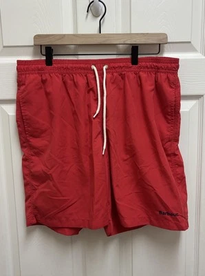 Barbour Men’s Size XL Extra Large Swimsuit Trunks Shorts Red Lined - Image 1 of 4