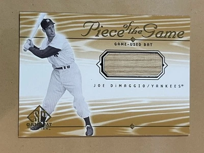 Joe DiMaggio 2000 Upper Deck SP Game Bat Edition Game Used Bat Card Yankees - Image 1 of 3