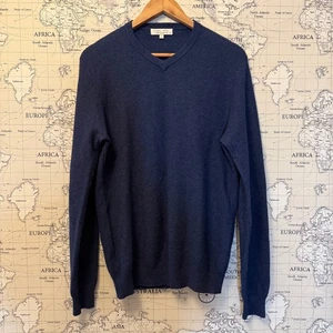 Nigel Hall Pullover Merinowolle Kaschmir Mischung Blau Langarm Größe M - Bild 1 von 9