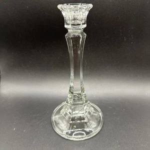 Indiana Glass Candle Candlestick Crystal 7.5 inches 0768130 USA Vintage - Picture 1 of 5