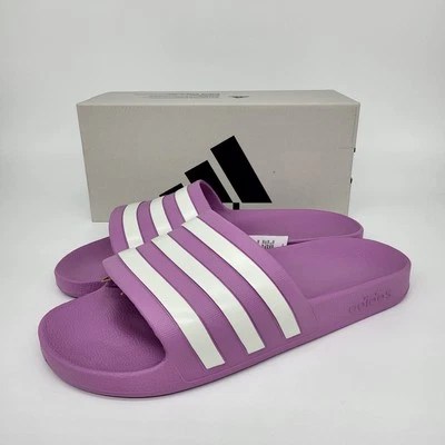 Adidas Adilette Aqua Slides Preloved púrpura blanco roto para mujer talla 11 IE8918 nuevo Foto 1 de 4