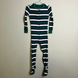 Old Navy Size 4T Footed Pajamas Zip Stripes - Picture 1 of 6