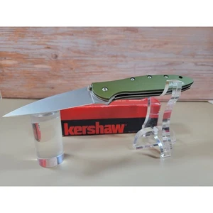 Kershaw Leek Olive EDC Taschenmesser, 3" Sandvik 14C28N Stahl - Bild 1 von 2