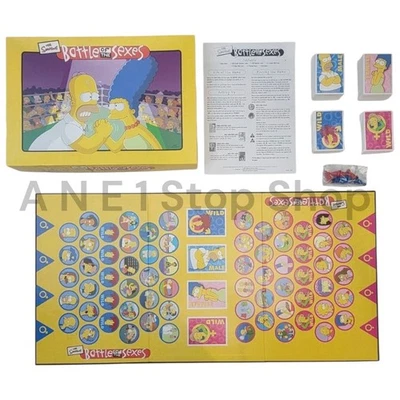The Simpsons Battle of the Sexes Board Game 2003 Complete Homer Marge Trivia - Image 1 of 4