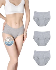 80Ml Heavy Flow Absorbent Incontinence Underwear for Women, Washable Leakproof P - Picture 1 of 12