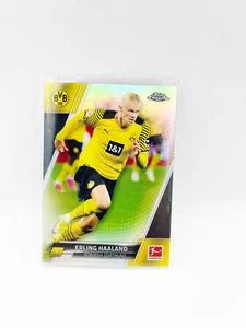 2022 TOPPS Chrome Bundesliga Soccer Erling Haaland Refractor Card Dortmund BVB - Bild 1 von 2