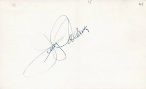 Jerry Coleman Signed 3x5 Index Card with JSA COA - Picture 1 of 2