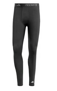 Adidas Hombres Tech-Fit Base Calzas Pantalón Entrenamiento Negro GIMNASIO Yoga Informal Pantalón IN5590 - Imagen 1 de 9