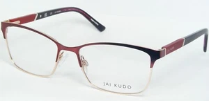 JAI KUDO JK013 C1 BURGUNDY /GOLD EYEGLASSES GLASSES METAL FRAME 52-16-135mm - Picture 1 of 17