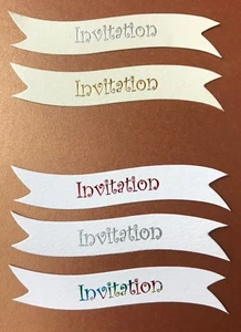 Invitation banners/card toppers, embellishments - make your own Invitations pk10 - Picture 1 of 7