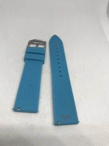 Fossil S201032 - 20 mm Neon Blau Qualität Kautschuk Uhrenarmband Band - C52 - Bild 1 von 5