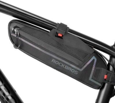 ROCKBROS Bike Frame Triangle Bags Waterproof Top Tube Colorful Reflective 1.5L  - Image 1 of 4