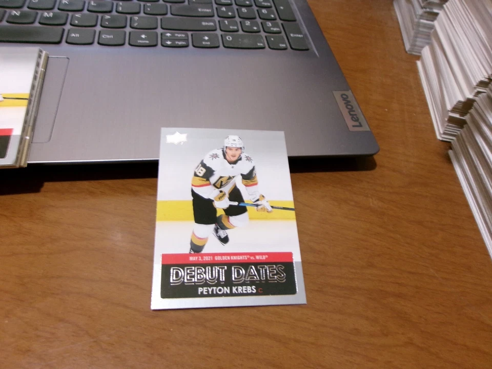 2021-22 UPPER DECK DEBUT DATES INSERT #DD-14- PEYTON KREBS- GOLDEN KNIGHTS - Image 1 of 1