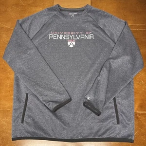 Penn Quakers Sweatshirt Mens 2XL Gray Long Sleeve Pullover Adidas - Picture 1 of 11