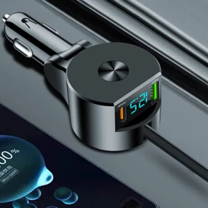 USB Voltage Detection Car Charger Super Fast 3 In 1 Retractable Phone Charger . - Zdjęcie 1 z 11