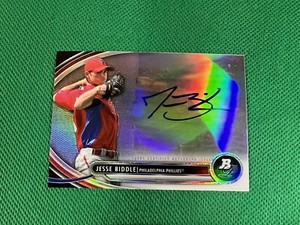 2013 Bowman Platinum Prospect Autographs #JBI Jesse Biddle Philadelphia Phillies