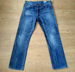 G-Star Jeans Raw 3301 Men's Classic Regular Fit Button Fly Blue W32 L34 - Picture 1 of 12
