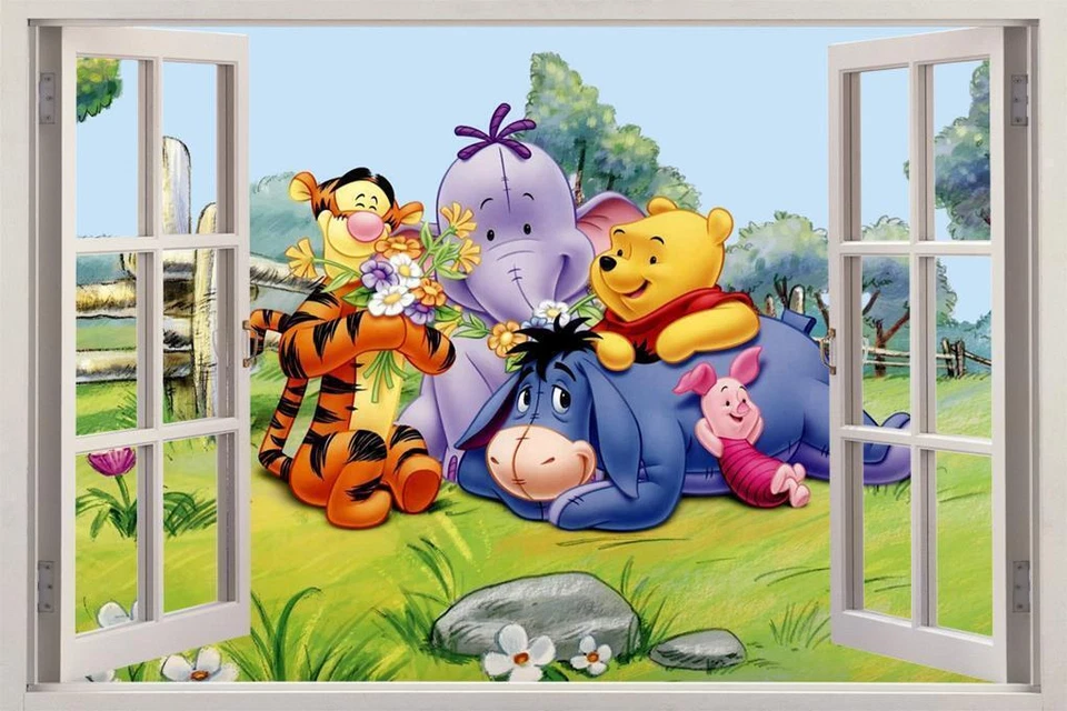 Winnie The Pooh Eeyore 3D Window Decal Wall Sticker Home Decor Art DIY J464 - Image 1 of 1