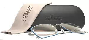 SILHOUETTE 5500 GV 7110 Blau Gunmetal Herren Rechteck Brille 54-19-150 B:41 - Bild 1 von 16